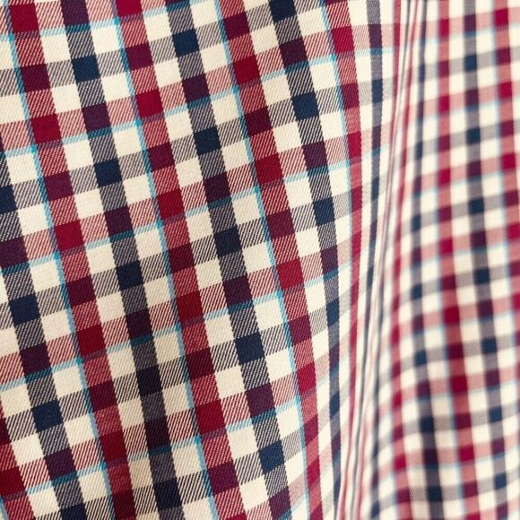 Peter Millar | Men’s Gingham Check Button Down Dress Shirt Size M | EUC - Picture 12 of 13